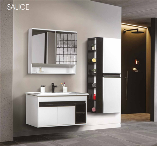 BANYO DOLABI SALICE BEYAZ 85 CM - TAKIM